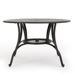 ZUN Outdoor Cast Aluminum Circular Dining Table, Bronze 59159.00