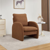 Modern Sherpa Upholstered Accent Chair, Comfortable Living Room Armchair, Lounge chair for Bedroom, W1765P169733