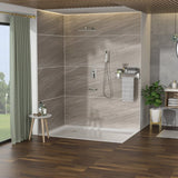 Shower System with Waterfall Tub Spout,12 Inch Wall Mounted Square Shower System with Rough-in W124381873