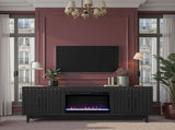Radiance 75 inch Fireplace TV Stand, for TVs up to 85 inches, Black Finish B108P345210