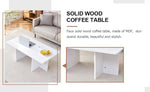 ZUN 44.8 Inch White MDF Coffee Table - Modern Luxury, Stable Triangular Support.The coffee table is made W1512P282531