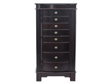 Jewelry Armoire with Mirror, 8 Drawers & 16 Necklace Hooks, 2 Side Swing Doors 06832042
