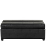 ZUN Twin Size Folding Ottoman Sleeper Bed with Mattress Convertible Guest Bed Black WF307724AAB