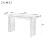 U_STYLE Uniquely Designed Ash Veneer Console Table, Modern Simple Style, Featuring Clever Tabletop N711P241324O
