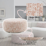 Pink Ottoman with Metal Frame B062P215459