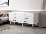 Double-row, 3-layer, 6-drawer cabinet with high legs, fabric-covered, particleboard, non-woven 02256636