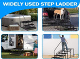 RV Step Stool, 4 Step, Hot Tub Steps with Handrail, Portable Pool, 660Lbs Heavy Duty 18676066