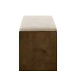 47" Accent Bench with Lower Shelf Shoe Rack, Padded Seating Bench for Living Room, Modern Compact W2186P292098