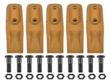 6684447 Skid Steer Bucket Teeth 5PK with Bolt & Nuts 10PK 1A1460 1F7958 Fit for 5/8" Bucket Lip 07139528