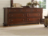 Baltimore Transitional Style 7-Drawers Dresser with Metal Drawer Knobs Made with Wood in Dark Walnut 808857992352