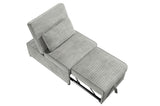 Convertible Wide-Welt Corduroy Sofa Sleeper Sofa Chair W/ Pull-Out Bed Ash B089P296905