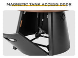 27.6"x27.6"x88.6" Umbrella Patio Heater, Iron Outdoor Propane Heater with Round Side Table, Black 19531988