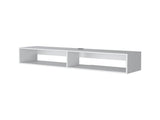 White 2-Shelf Central Floating Media Rack B062P230642