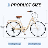 Ladys Bike, 7 Speed, Steel Frame, Multiple Colors W101963875