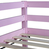 Solid Wooden , Solid Rubber Wooden Twin over Twin Loft Bed with Ladder ,Upper and Bottom Bed W504P208048