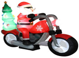 6ft 18W 7 LED Lights Santa Claus Rides Motorcycle Garden Santa Claus Decoration 34343465