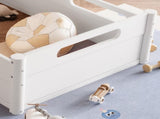Twin Size Floor Platform Bed with Full-length Guardrails, Low Profile Twin Bed Frame, No Box Spring W1580P438763