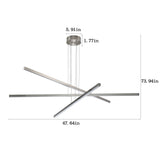 Pendant Lighting Fixture in Silver Integrated LED W1340119966