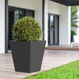 18" H Tall Mental Tapered Planter Large Outdoor & Indoor Garden Plant Pot with Drainage Hole and W3077P276878