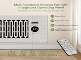 Register Booster Fan Fits 4' x 10' Register Holes, Smart Control Heating Cooling AC Vent Fan, 16469668