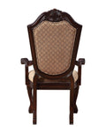 ZUN ACME Chateau De Ville Arm Chair , Fabric & Espresso 64078A