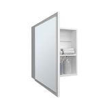 ZUN Duma 21.1" H x 19.7" W Mirror Medicine Cabinet, One door with Four interior Shelves for Bathroom, B200P240246