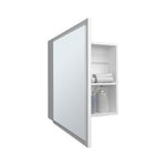 ZUN Duma 21.1" H x 19.7" W Mirror Medicine Cabinet, One door with Four interior Shelves for Bathroom, B070P242489