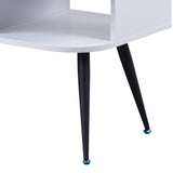 White and Black Coffee Table with 1 Drawer B062P181418