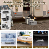 Dog Stairs for Bed and Couch 42cm H, Foldable Dog Stairs for Small Older Dogs Cats, 4 in 1 66767320