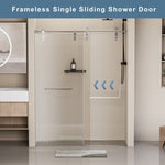 ZUN Stainless Steel Shower Door Hardware & Handles, 24D210-60BN-P W1920P192098