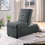 Gray Color Stylish 1pc Storage Ottoman Convertible Chair Foam Cushioned Fabric Upholstered Solid B01166425