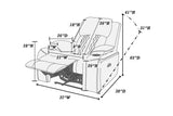 Power Motion Recliner Chair 1pc Chair Contemporary Charcoal Color Gel Leatherette Storage Arms w Cup B011P162630