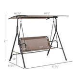 ZUN 2-Seat Outdoor Patio Swing Chair-Brown （ Prohibited by WalMart ） 17252537