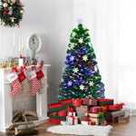 ZUN 4 Feet LED Christmas Tree with Snowflakes 40648688