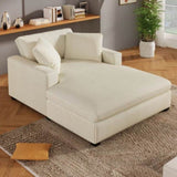 Mirod 53.5''*70.9'' Oversized Chaise, Lounge Chair - Classic Design, Soft Fabric, Easy Assembly, N760P196662A