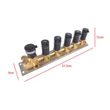5-Function Black Brass Shower Diverter Thermostatic Valve Shower Diverter Valve Constant Temperature 28674167
