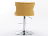 Furniture,Swivel Velvet Barstools Adjusatble Seat Height from 25-33 Inch, Modern Upholstered Chrome 66442886