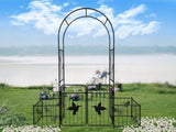 Metal Garden with doors Garden Arbor Trellis Climbing Plants Support Outdoor Wedding W656127046