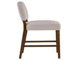 26'' Height Light Gray Fabric & Walnut Rubberwood Bar Stool, Adjustable Floor Leveler, Spacious N780P394271G