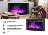 28.5" Electric Fireplace - 3 Flame Colors 5 Brightness Modes, 750W/1500W Heater with Remote 64076109