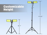 LED Work with Stand, 11200 Lumen Dual-Head Tripods Construction, Outdoor Construction 69835672