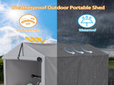 3x6x5 ft Outdoor Storage Shed Portable Garage Shelter, Outdoor Shed with Roll-up Zipper 08235980