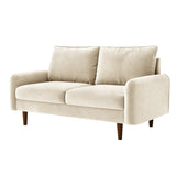 56.3" Velvet Round Arm Apartment Loveseat 98088232
