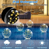 2 Pack Outdoor Solar Pool Lights, LED Light Up Balls with Remote, 3200K Warm Glow, 3 Lighting Modes 73295815
