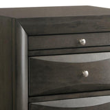 Grey Oak Nightstand with 2 Drawers B062P181317