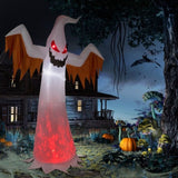 12ft 4pcs LED Lights Giant Scary Ghost Flames and Flashing Red Eyes Inflatable Halloween Decoration 70922330