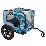 Outdoor Heavy Duty Collapsible Pet Bike Trailer with 16-Inch All-Terrain Wheels & Universal Hitch W1364P268346