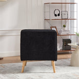 24.4" Wide Modern Upholstered Armless Chair with Rubber Wood Legs, Chenille Accent Chair for Living W3098P308776
