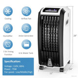 3-in-1 Air Cooler, Fan & Humidifier - Honeycomb Cooling Pad, Anion Generator, Remote Control & 26954990