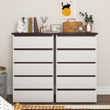 Tall White Dresser for Bedroom, Mid Century Modern Dresser with Drawers, 5 Drawer Dresser with Wood 87428126
